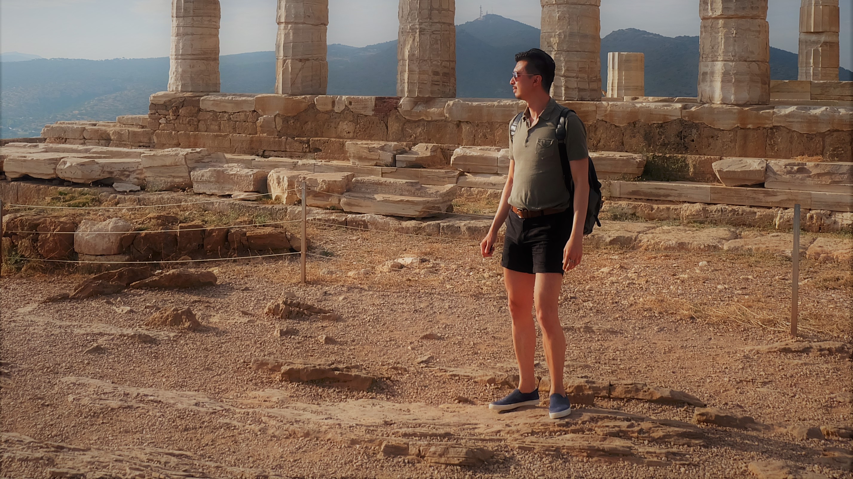 Carry It Like Harry - Watch the sun sets on the Temple of Poseidon at Cape Sounion, Greece